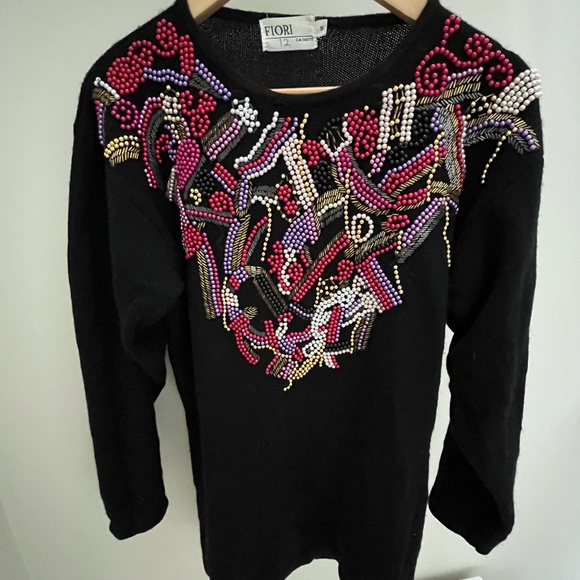 Hand Beaded Sweater - unique - Picture 1 of 5